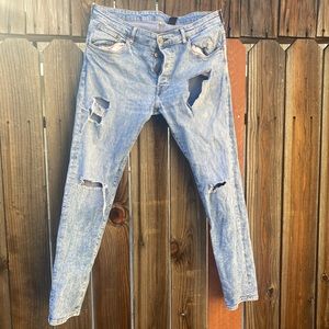 Distressed Denim Jeans
